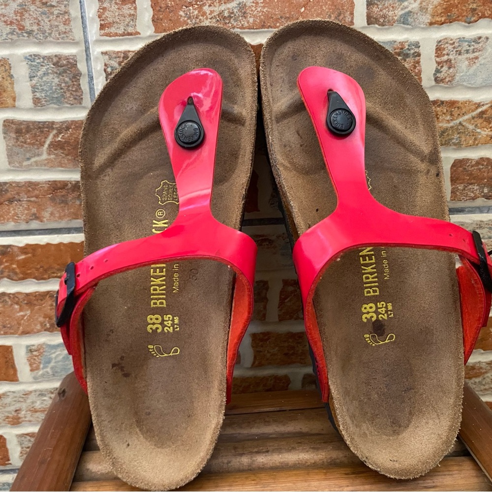Pre-owned Birkenstock Gizeh Sandal in Red 38/7 Women’s